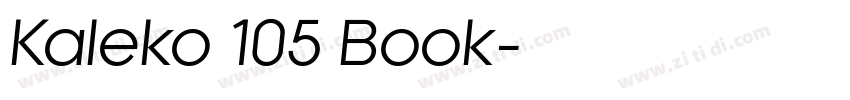 Kaleko 105 Book字体转换 Kaleko 105 Book字体转换